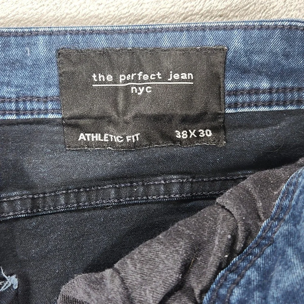 The Perfect Jean NYC Jeans Mens 38x28 Blue Athletic Fit Stretch Denim Pants
